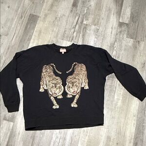 Show Me Your MuMu Black Sweater with Tiger Design